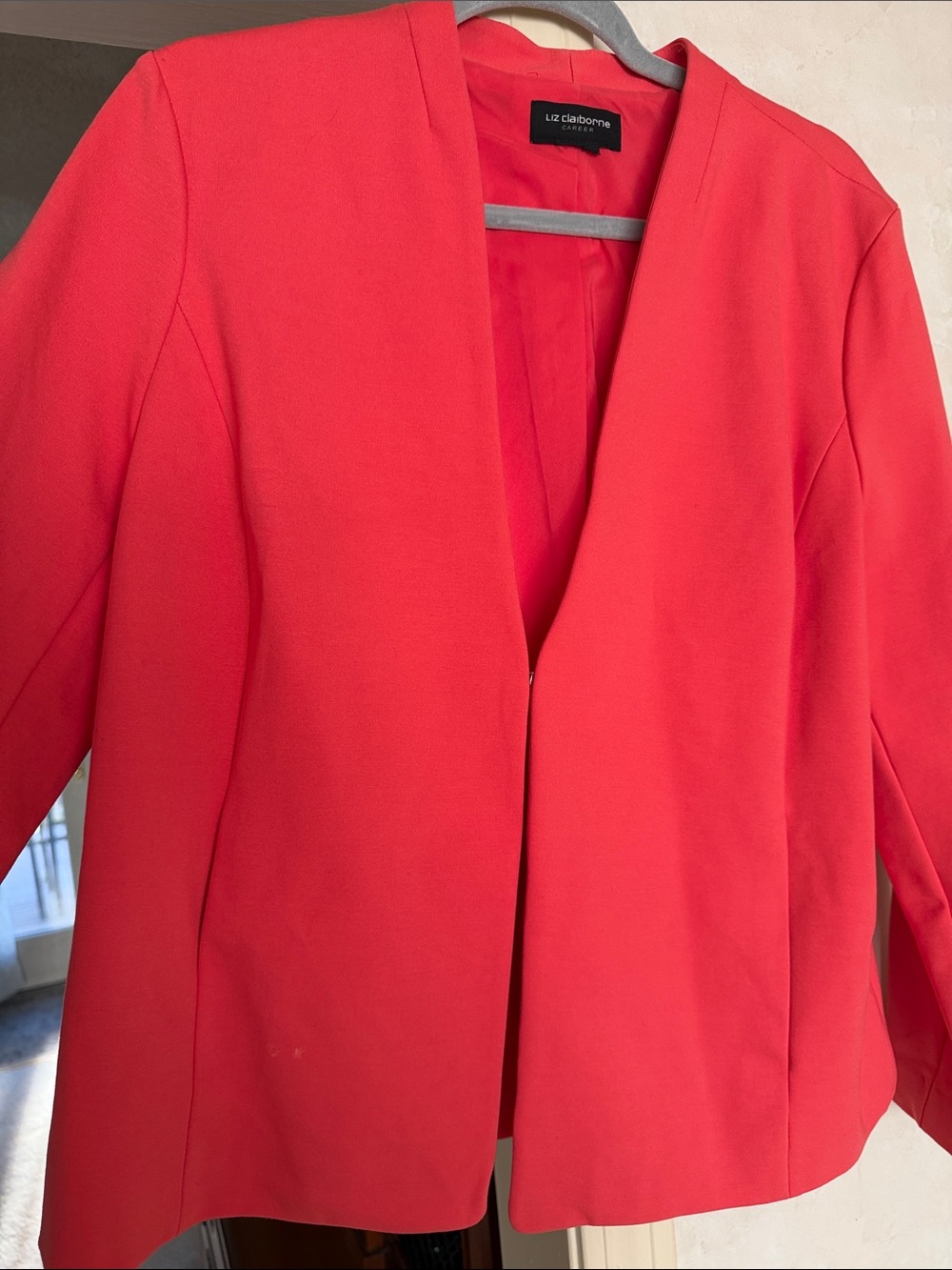 Liz Claiborne Coral Open-Front Blazer Jacket